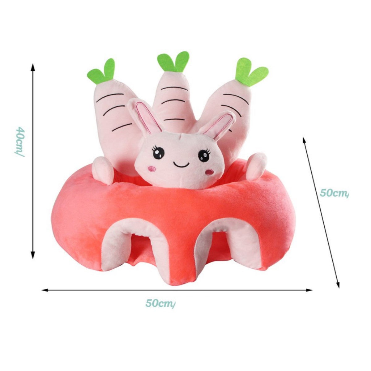 Cojin Asiento Bebe Seguridad Apoyo Conejo Ergonomico Lavable 3-18 Meses
