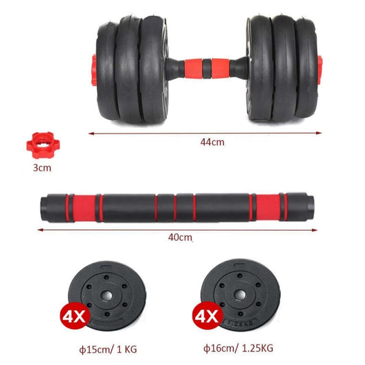 Set de Mancuernas 10 kg mas unión