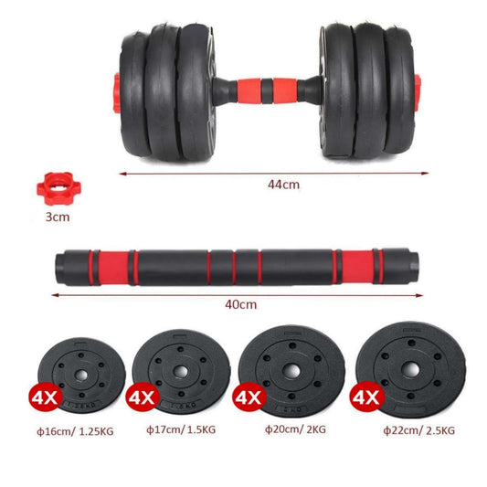 Set de Mancuernas 30 kg mas unión