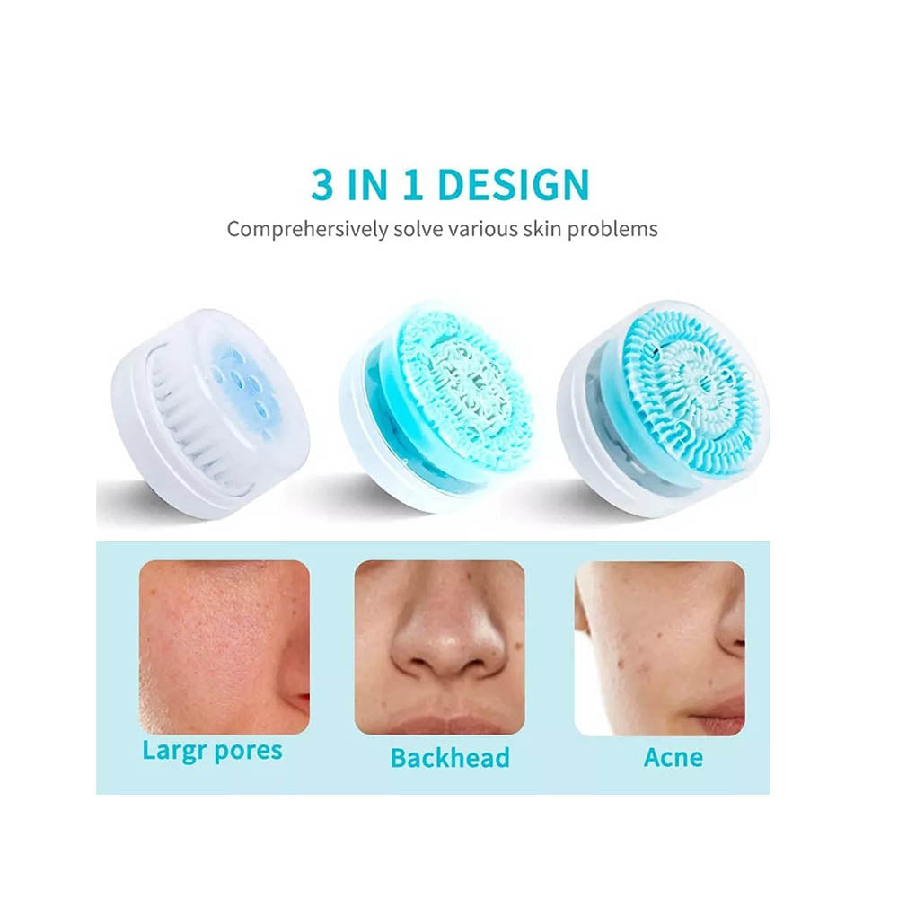 Cepillo De Limpieza Facial Eléctrico Multifuncional 3 En 1