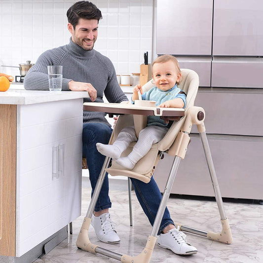 Silla De Comer Bebe Regulable Eco Cuero