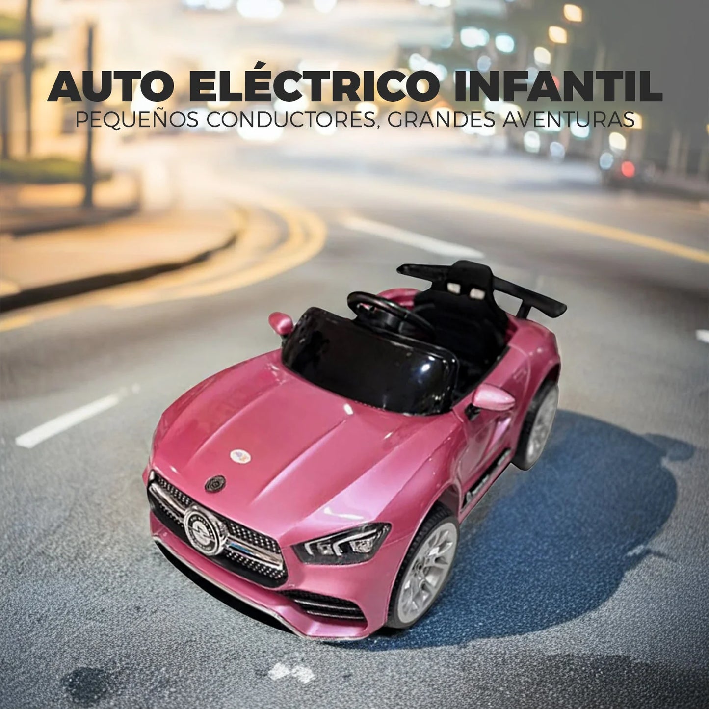 Auto electrico Infantil MRCD Deportivo Rosa