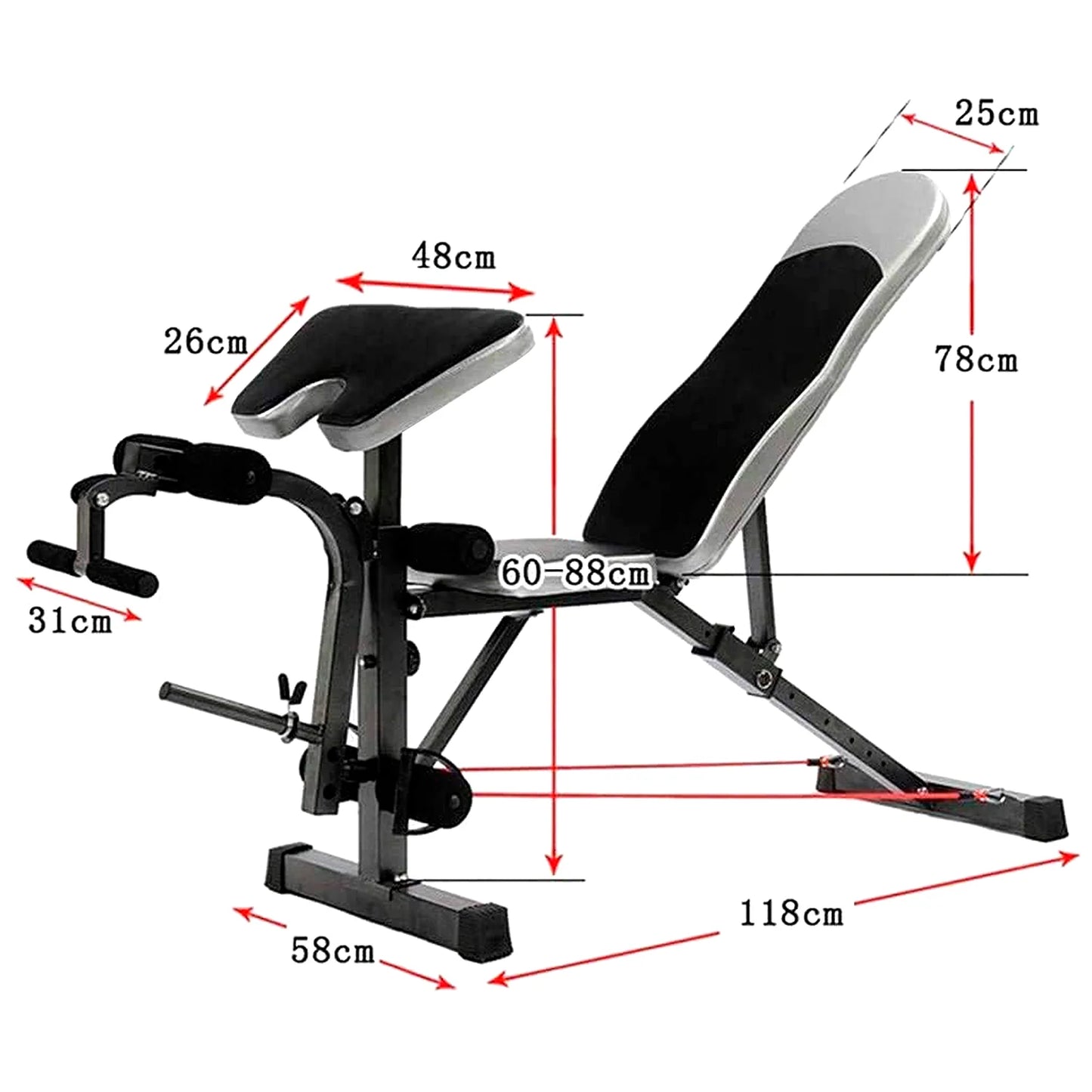 Press Banca Abdominal inclinable y declinable + Banco Scott