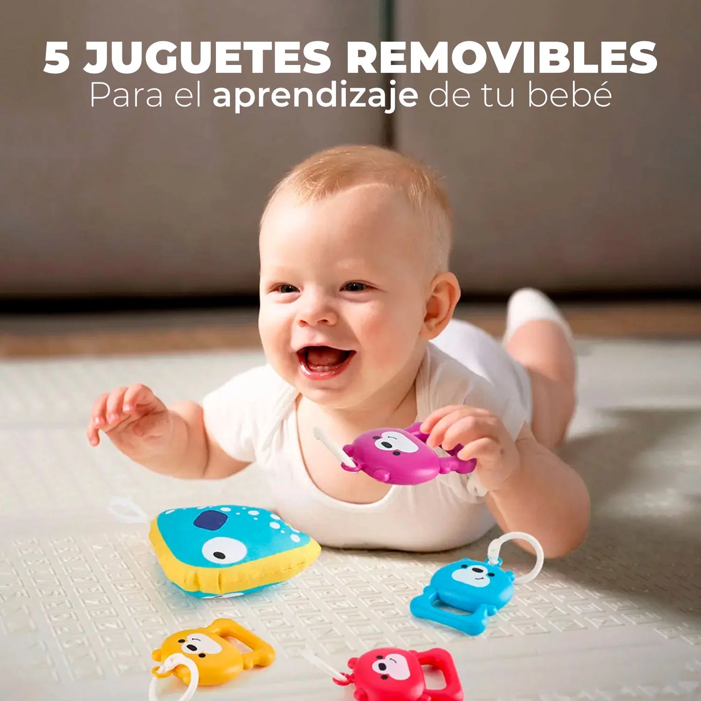 Gym Bebe Tapete Gymini Cuadrado + Accesorios