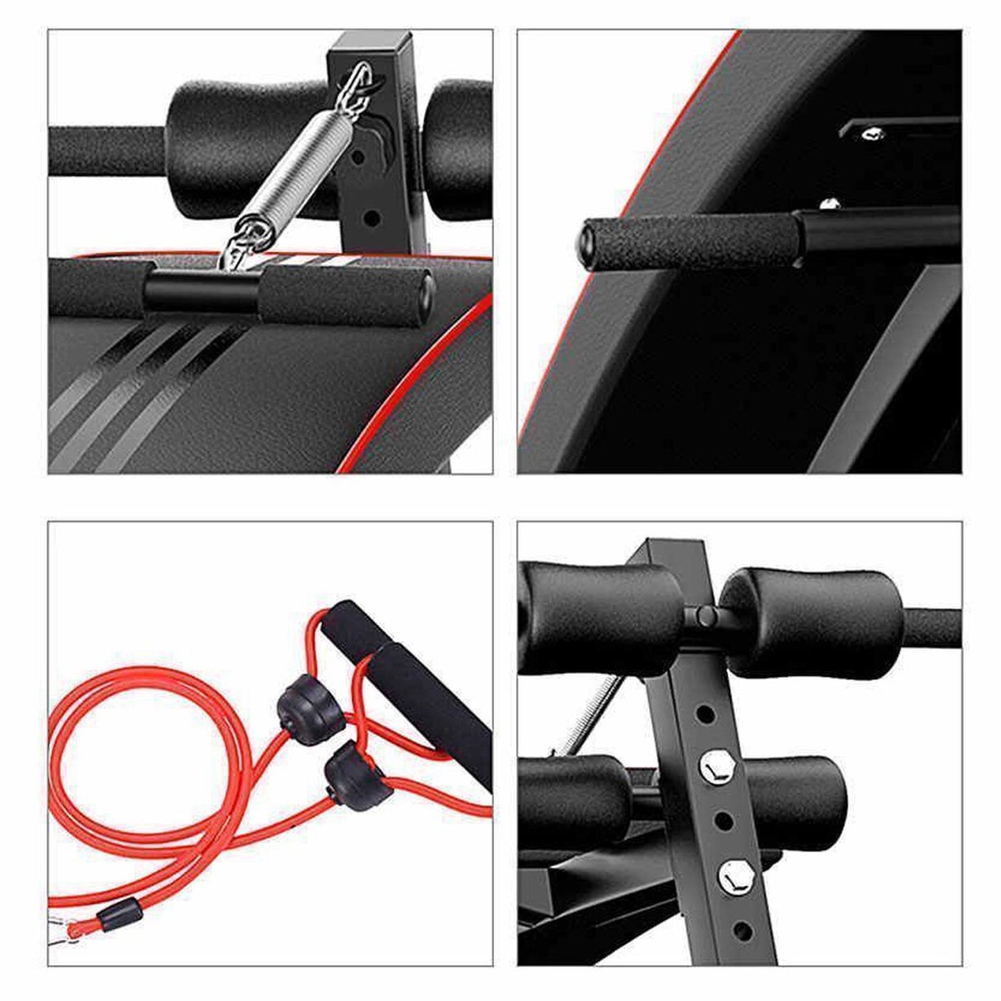 Banca Abdominales Full Pro Biceps Triceps Con Bandas