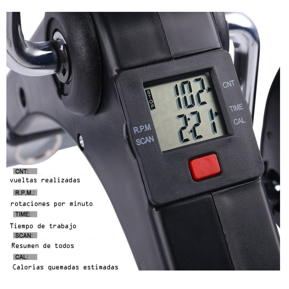 Pedalera Mini Bici Entrenamiento Manos Y Pies Con Contador