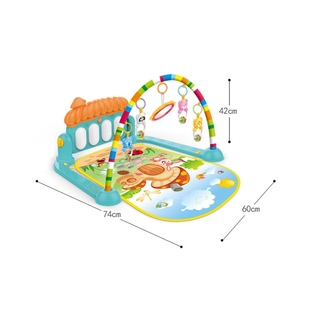 Gimnasio Musical 3 en 1 Bebe Arco Juguetes Luces Musica Colgantes Alfombra Acolchada Lavable