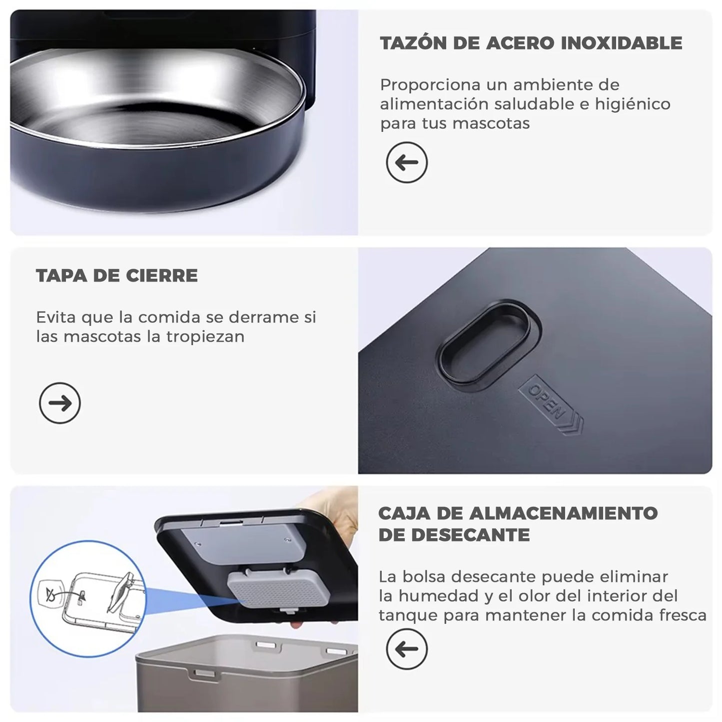 Dispensador Automatico Comida Mascotas Cubo 6 lts. Wifi
