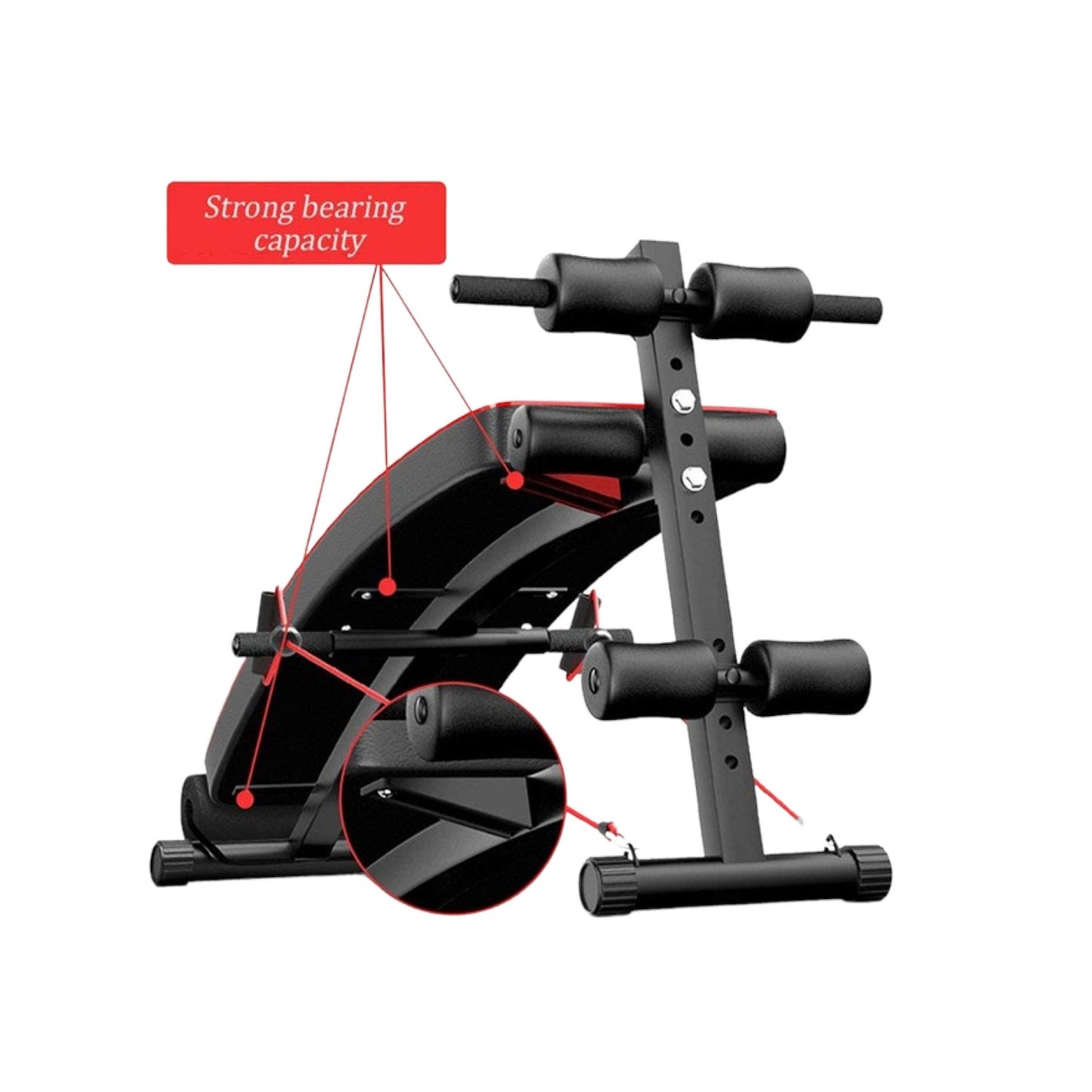 Banca Abdominales Full Pro Biceps Triceps Con Bandas