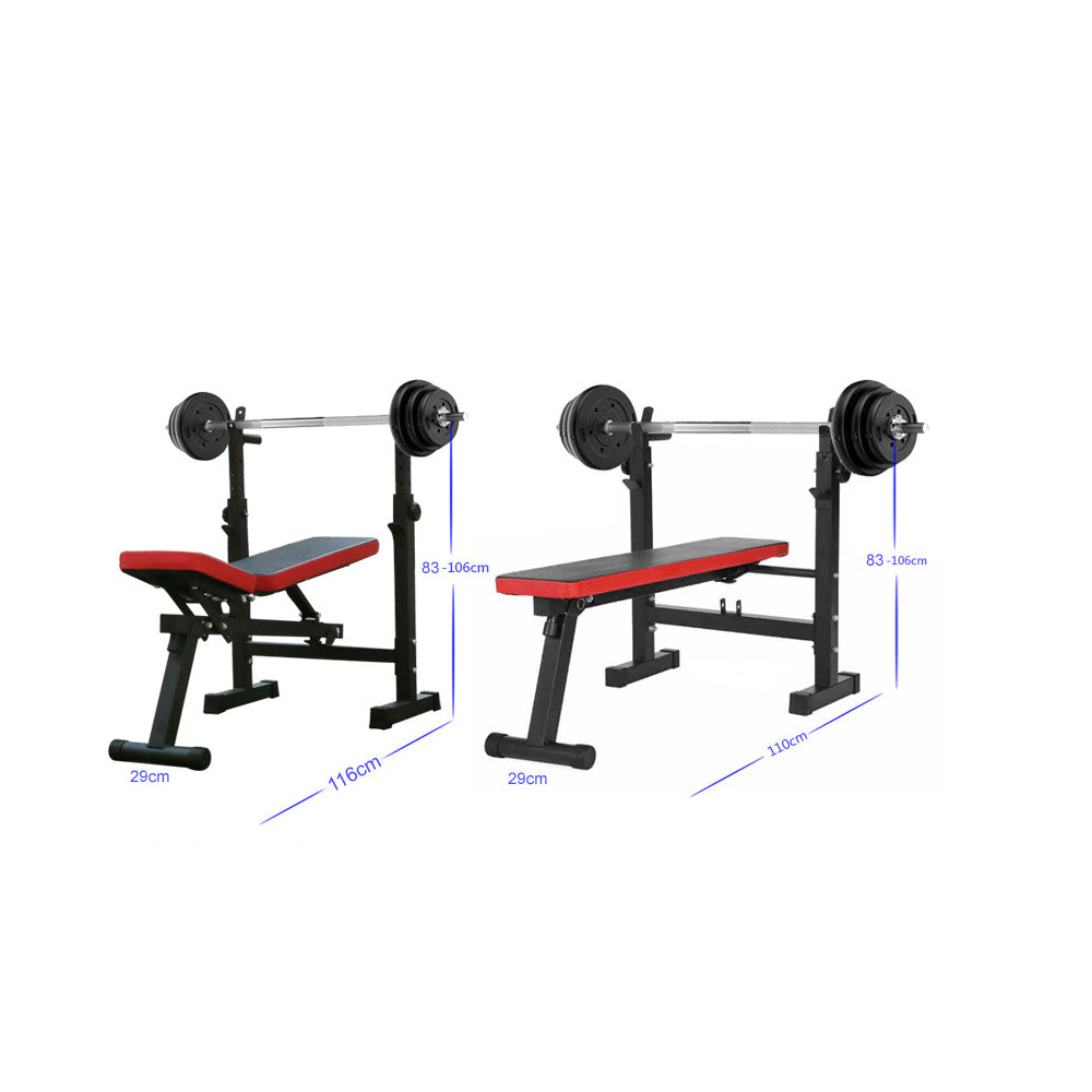 Press Banca Abdominal Multiposicion + Atril Sentadillas Y Fondo