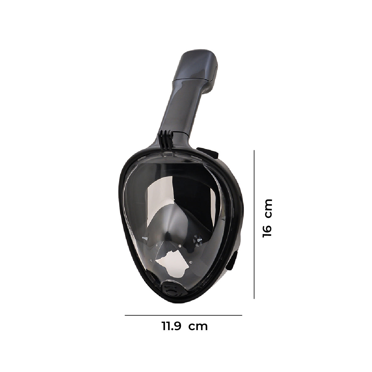 Mascara Snorkel GoPro Fullface Buceo L/XL Negra