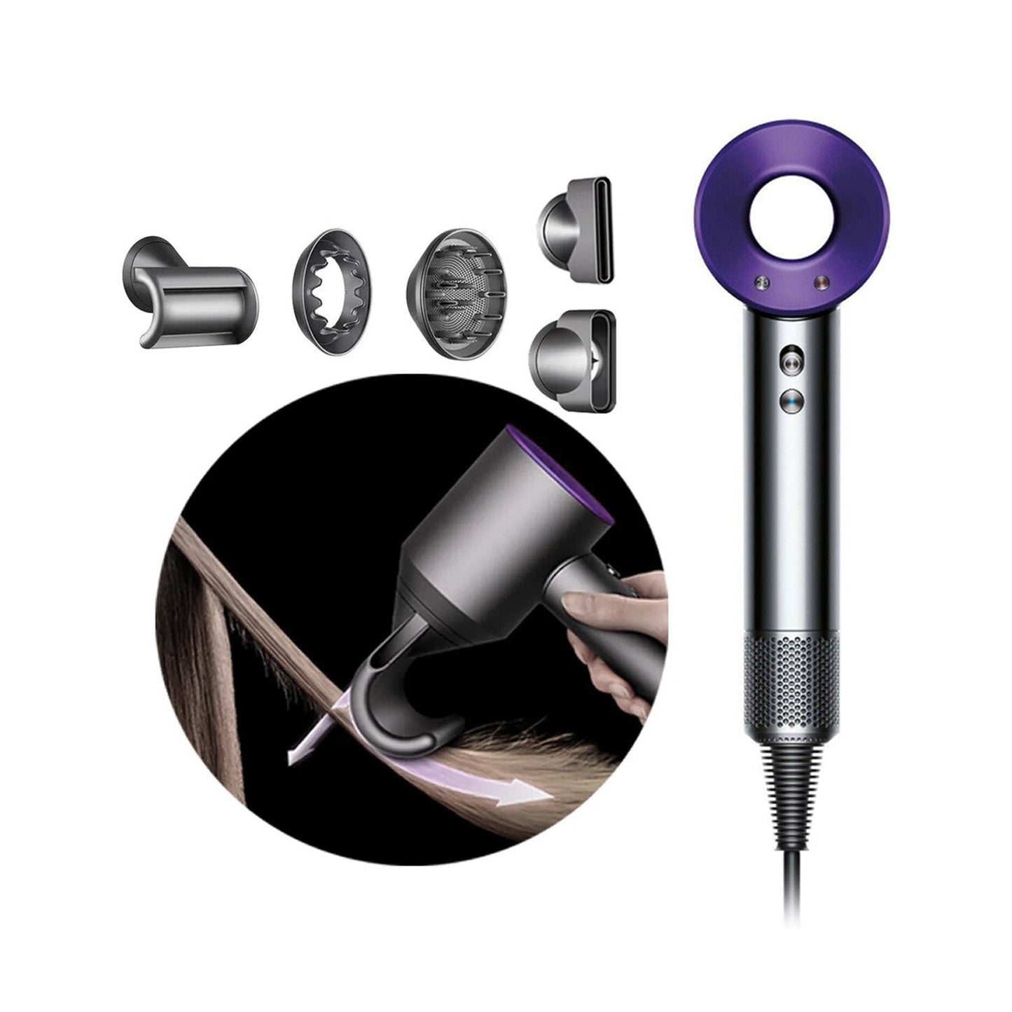 Secador De Pelo Inteligente, Morado
