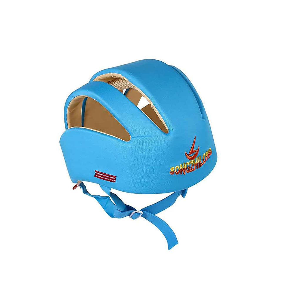 Casco Protección Seguridad Bebe Antigolpes Gateo Celeste