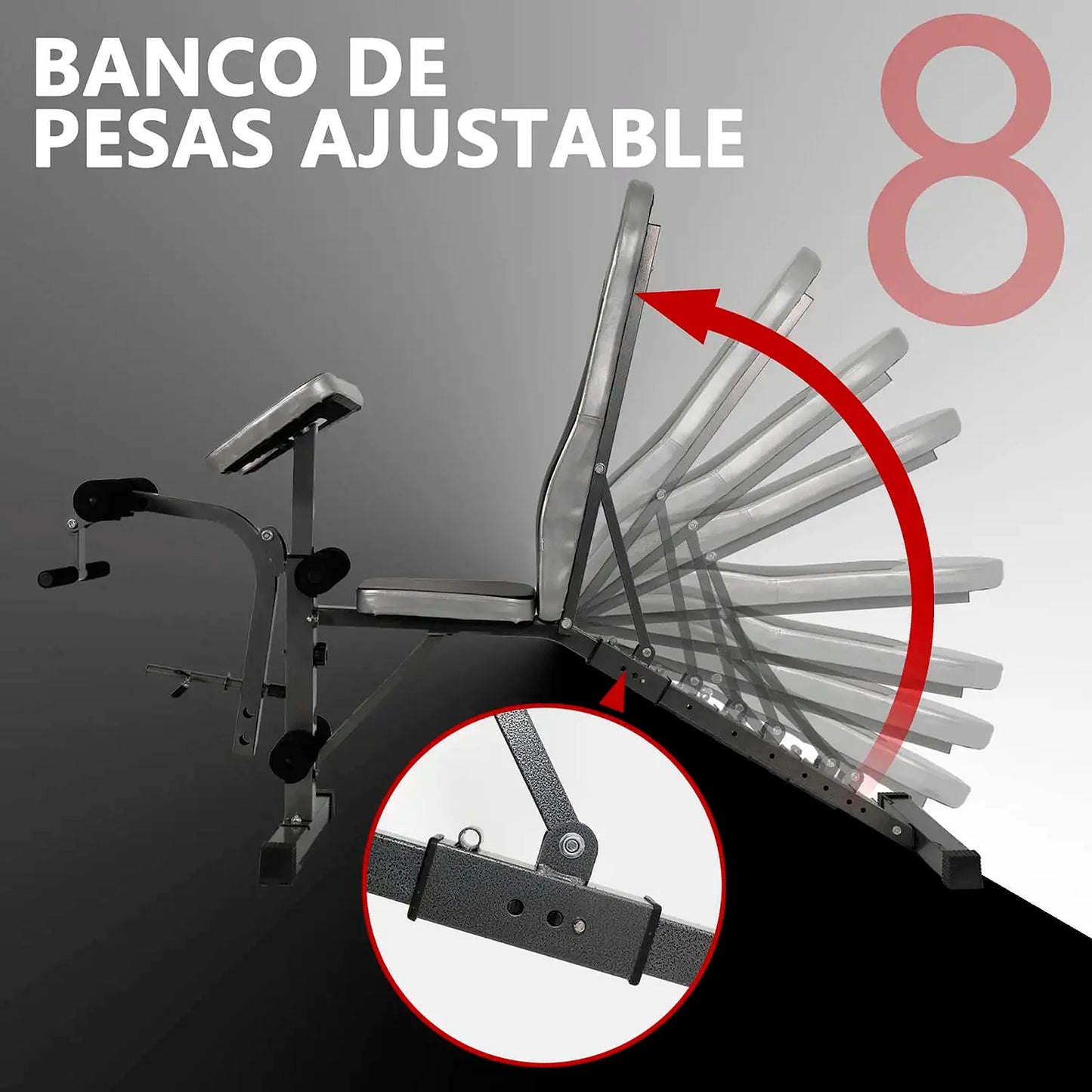 Press Banca Abdominal inclinable y declinable + Banco Scott