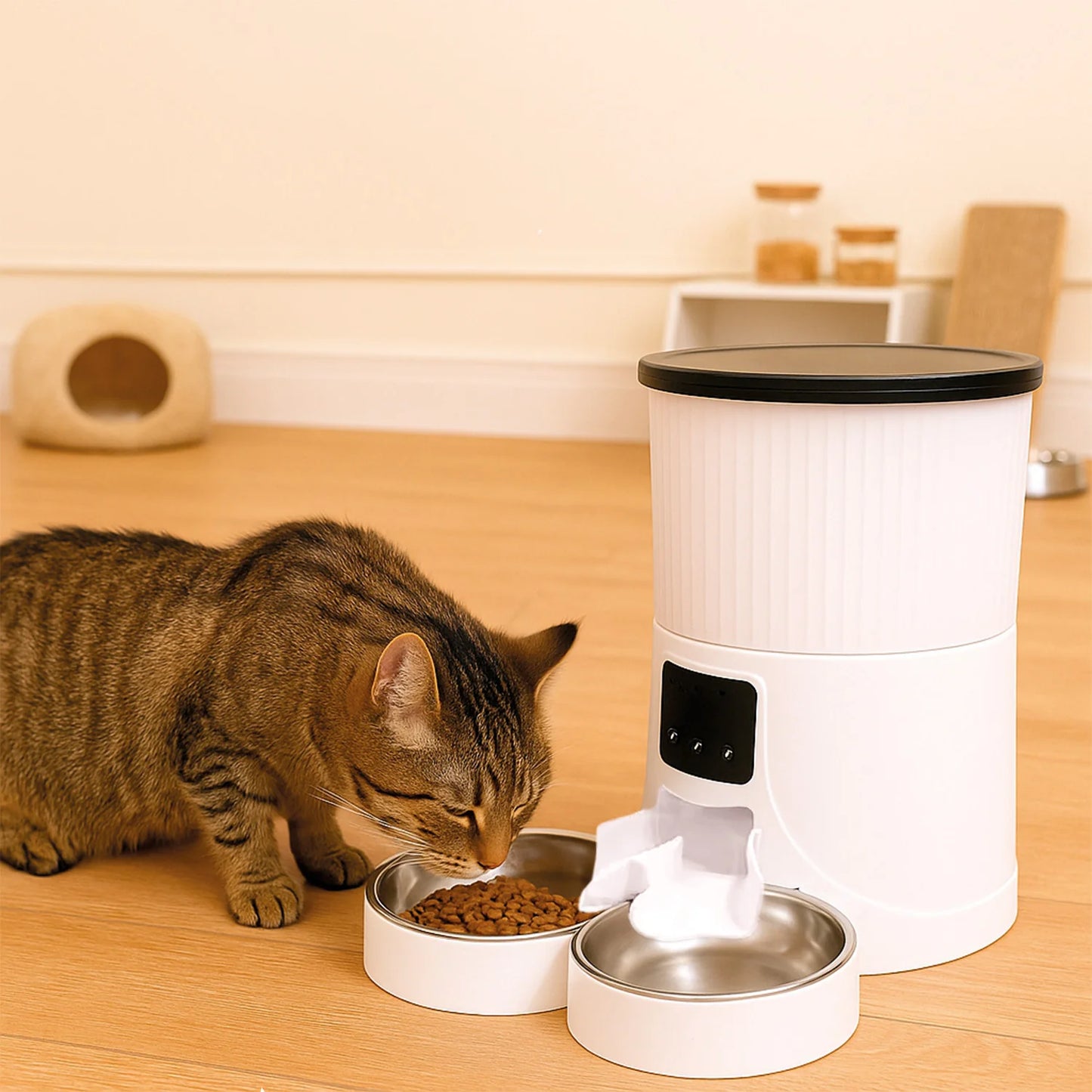Dispensador Automatico Doble Comida Mascotas 4 lts.