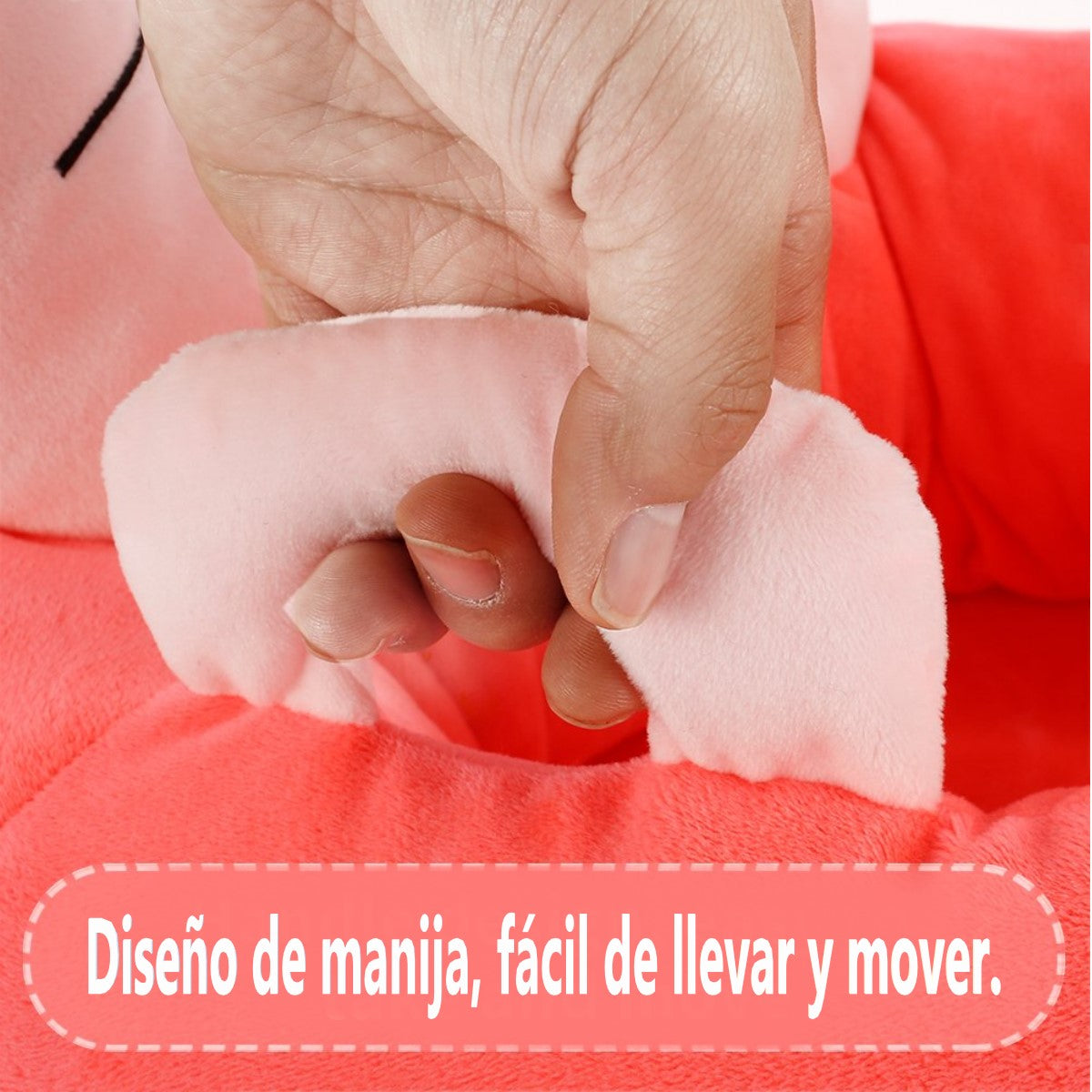 Cojin Asiento Bebe Seguridad Apoyo Conejo Ergonomico Lavable 3-18 Meses