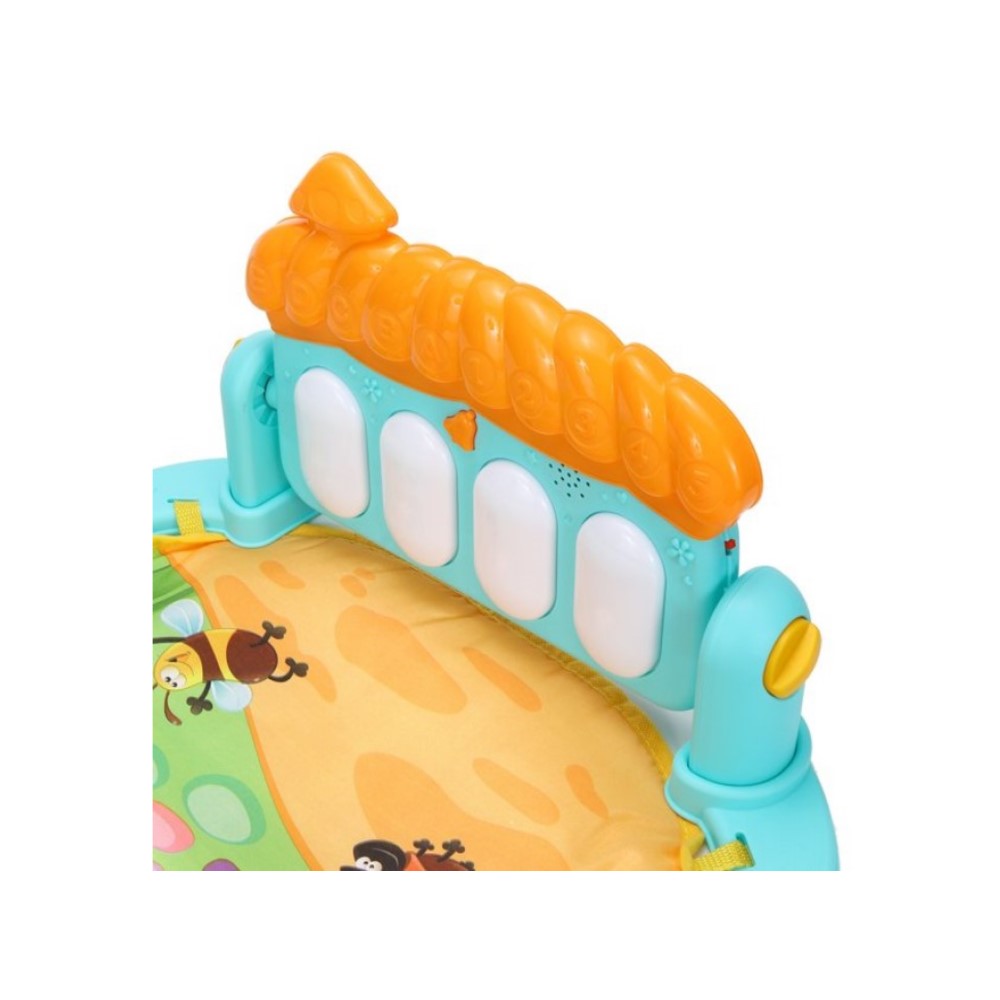 Gimnasio Musical 3 en 1 Bebe Arco Juguetes Luces Musica Colgantes Alfombra Acolchada Lavable