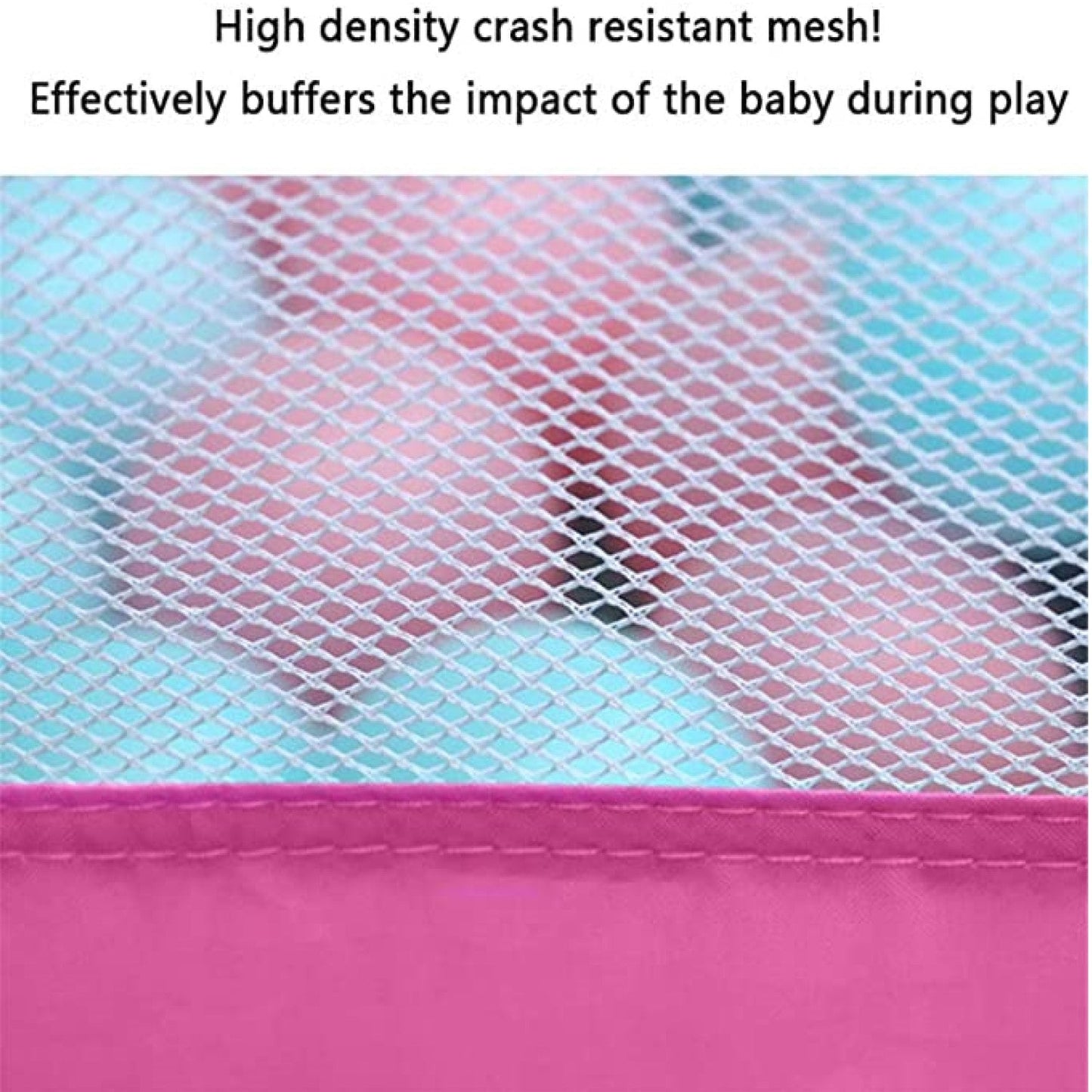 Corral Seguridad Bebes Con Aro De Basket + Pelotas de regalo, 128cm Rosado