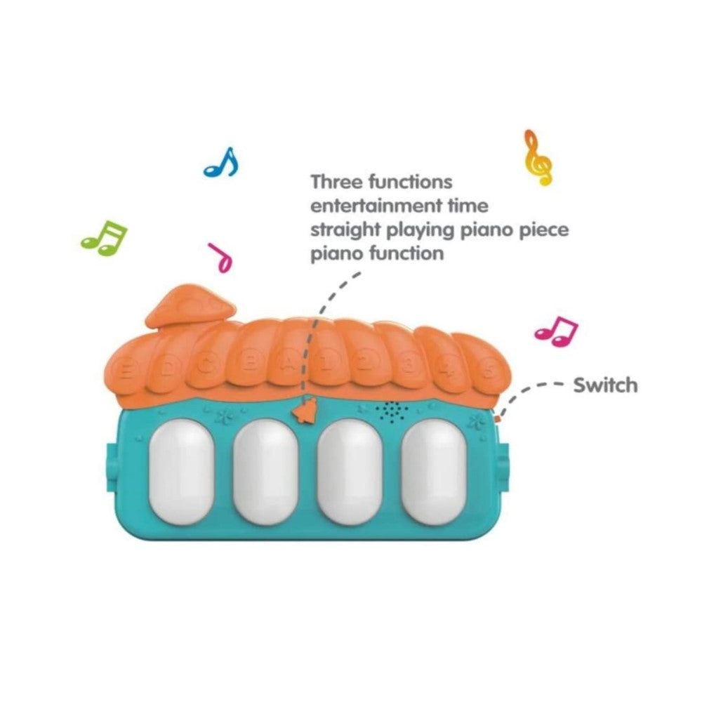 Gimnasio Musical 3 en 1 Bebe Arco Juguetes Luces Musica Colgantes Alfombra Acolchada Lavable