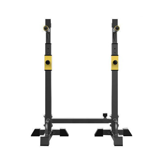 Rack Sentadillas Extendible Squat y Press Banca Acero 150 kg Altura 113-140 cm Ancho Ajustable