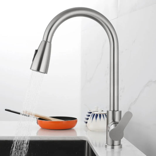 Llave Monomando Grifo Extraible Para Lavaplatos Cromada