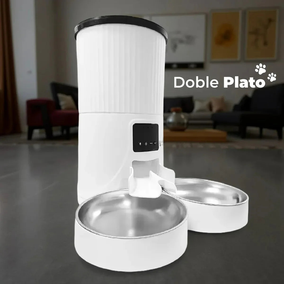Dispensador Automatico Doble Comida Mascotas 4 lts.