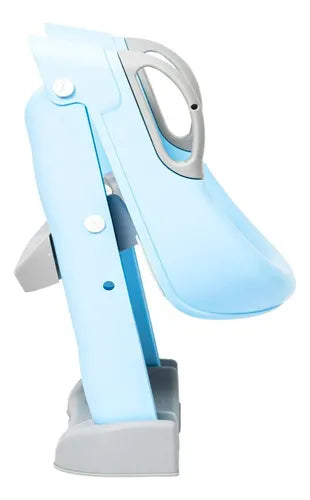 Escalera Pelela Niños Asiento Adaptador De Baño Celeste Liso