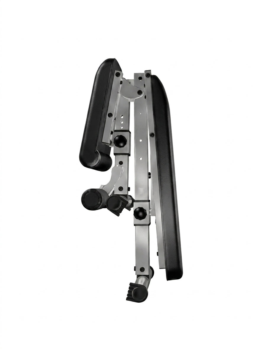 Banco Abdominales Multiposicion 5 Ajustes Rodillos Dobles Acolchado 150 kg Acero