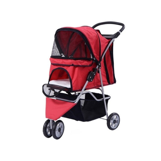 Coche Paseo Mascota 3 Ruedas Rojo