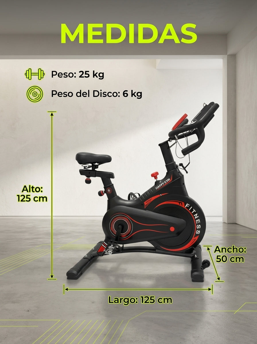 Bicicleta Spinning Magnetica Profesional T3 Disco 13 kg Alta Inercia Soporte Tablet Pedales Aluminio