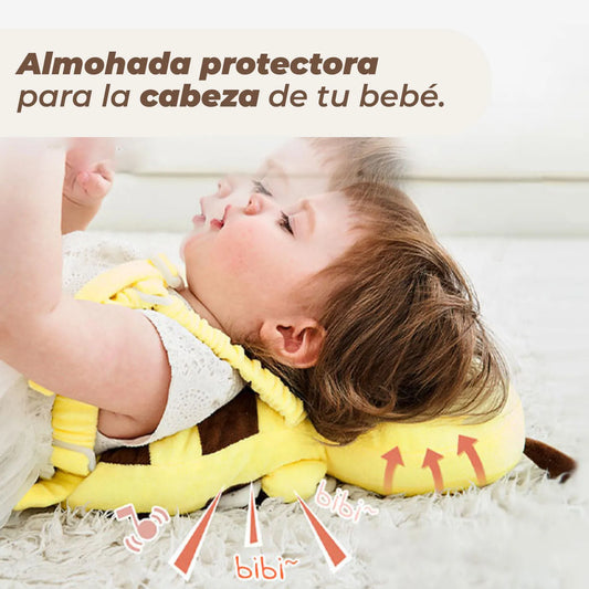 Cojin Mochila Ajustable Antigolpes Protección Bebes Abejita