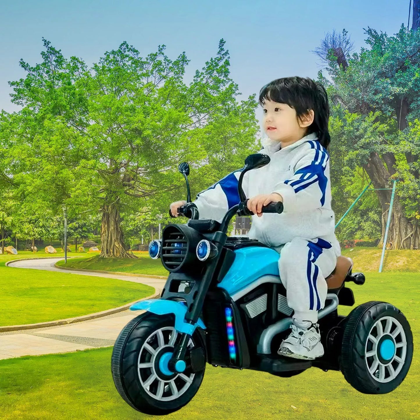 Moto Eléctrica Para Niños Motocicleta Clásica Luz Y Sonidos Calipso