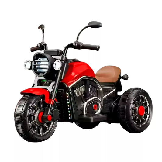 Moto Eléctrica Para Niños Motocicleta Clásica Luz Y Sonidos Roja
