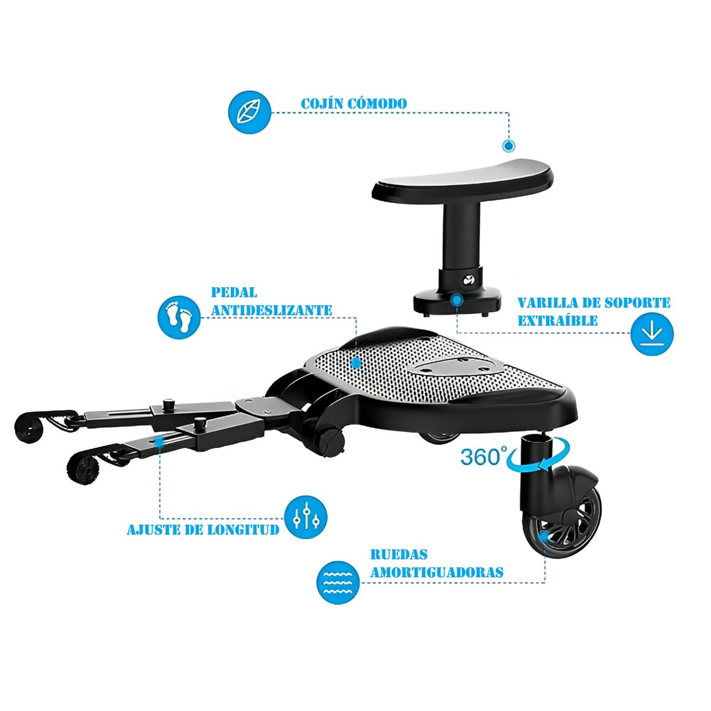 Patineta Para Coche Hermano Mayor Con Asiento