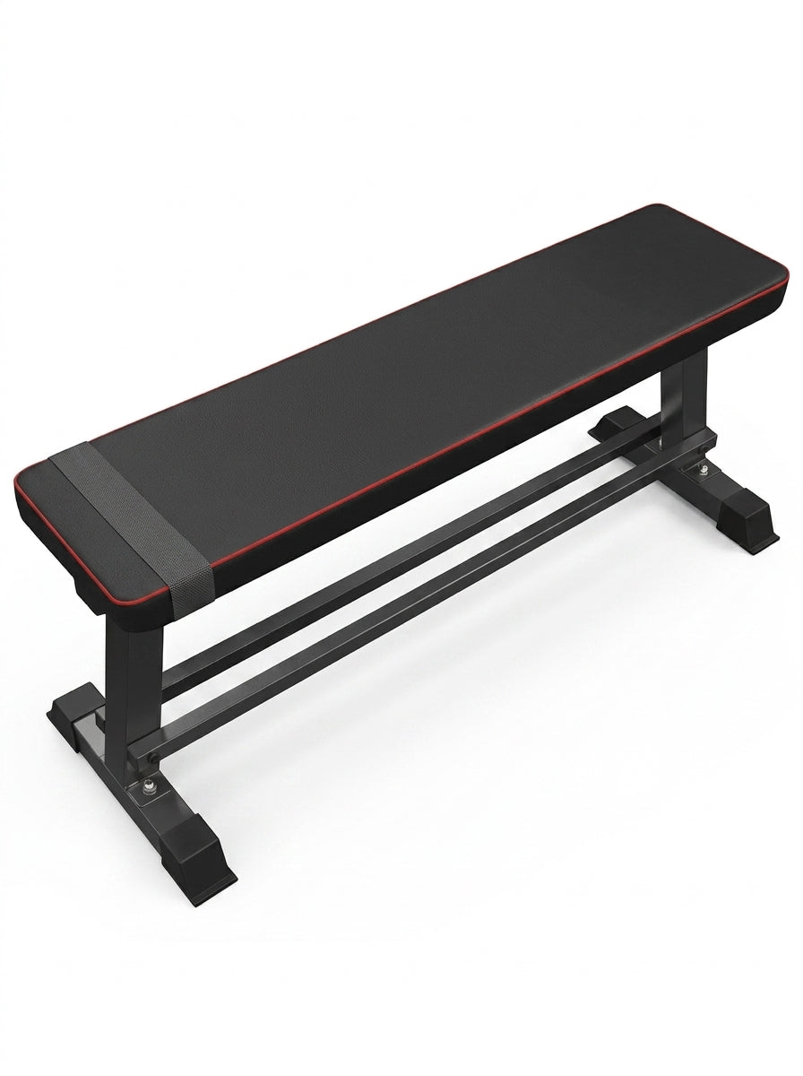 Banca Abdominal Doble Soporte Acolchado Grueso Cuero Sintetico Acero Anticorrosivo 105 cm