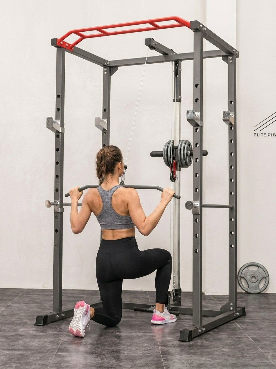 Power Rack Jaula Multifuncional R300 con Polea Superior e Inferior 360 kg 26 Posiciones