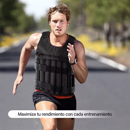 Chaleco de Peso 10Kg Lastre Ajustable Pro Entrenamiento