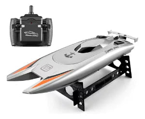 Lancha Juguete A Control Remoto Doble Motor, Gris