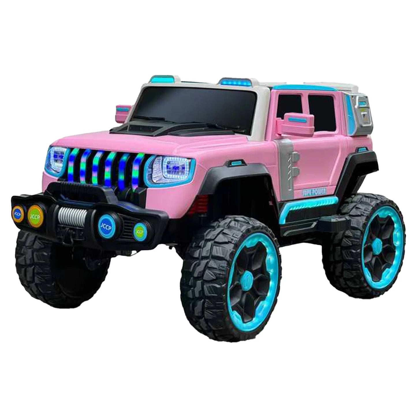 Jeep Eléctrico XXL 4x4 Con Luces Led Sonido y Control Rosado